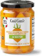 Così Com'è, Yellow Datterino Tomatoes unpeeled in water, 12.35 oz (350g), low-acid, No additives, no preservatives, Non-GMO, Product of Italy