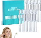 Sticky Cleaning Ear Stick, Gentle Reusable Soft Spiral Head Adhesive Ear Pick for Safe Ear Cleaning, with Gentle Removal Stick for All Ages (4mm-24 pcs)