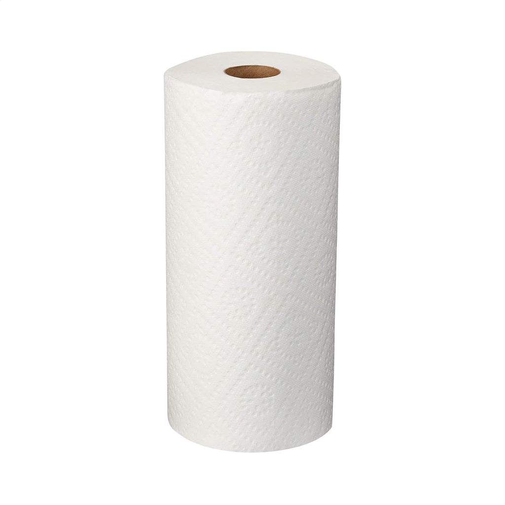 AmazonCommercial 2-Ply White Adapt-a-Size Kitchen Paper Towels, Absorbent, Thick, Individually Wrapped, 140 Towels per Roll (30 Rolls), 4200 Count