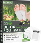 Foot Patches 20 Pack, Natural Ingredients Foot Care Patches with Bamboo Vinegar and Ginger Powder,Restful Sleep & Helps Remove Tension,Comfortable Adhesive & No Trace