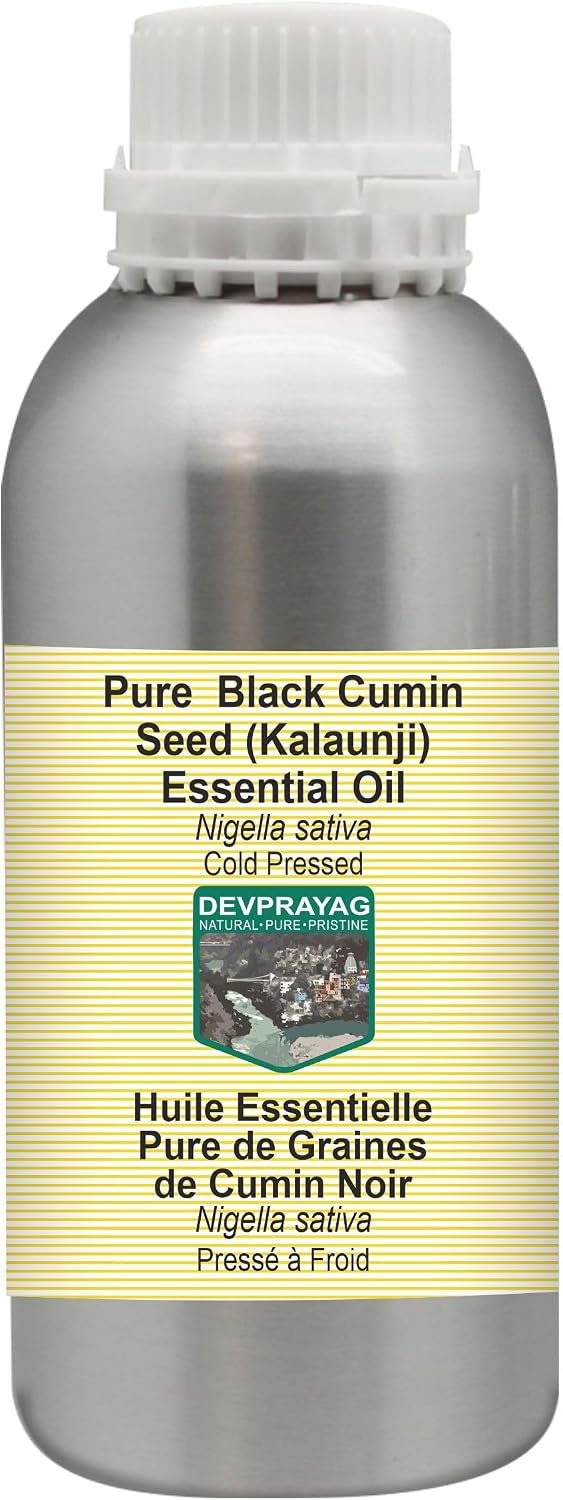 Pure Black Cumin Seed (Kalaunji) Carrier Oil (Nigella Sativa) Cold Pressed 1250ml (42 oz)
