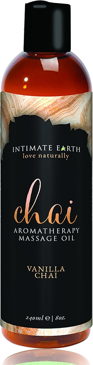 Intimate Organics Chai Vanilla Massage Oil, 4.06 Ounce
