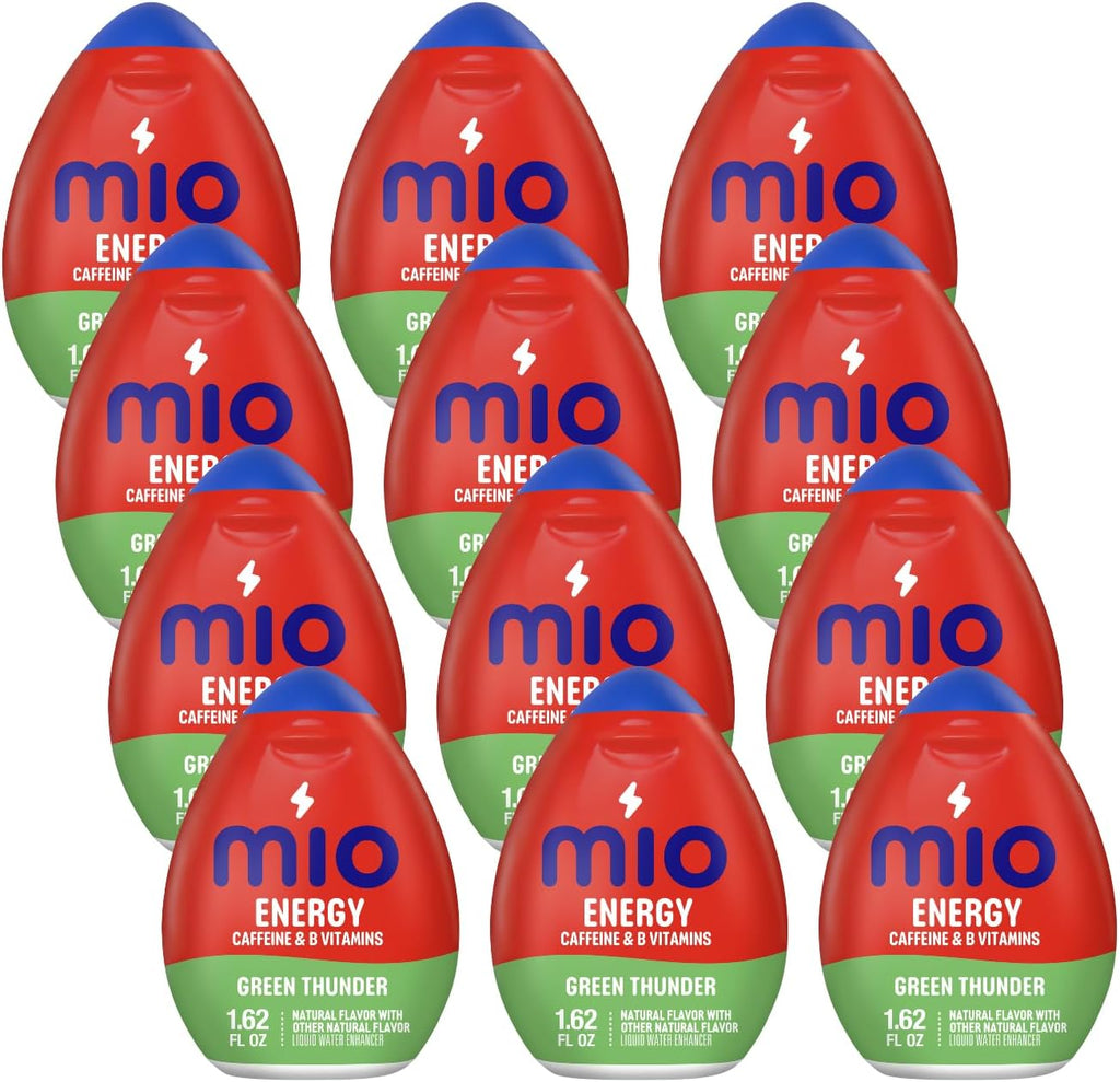 Mio Energy Green Thunder Liquid Water Enhancer 1.62 Fl Oz (Pack of 12)
