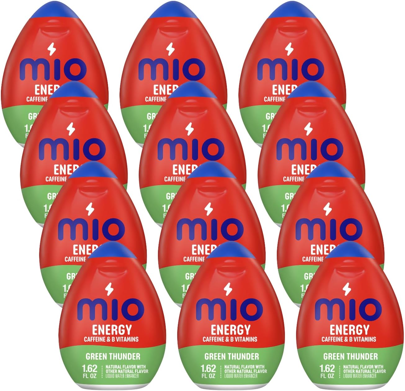 Mio Energy Green Thunder Liquid Water Enhancer 1.62 Fl Oz (Pack of 12)