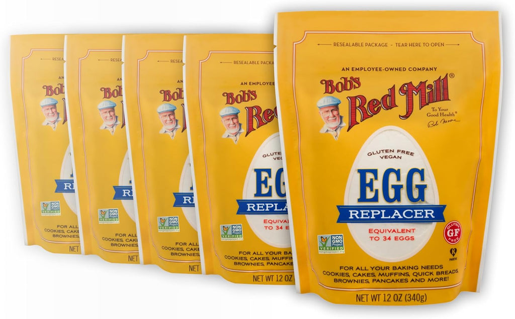 Bob's Red Mill Gluten Free Egg Replacer, 12oz (Pack of 5) - Non GMO, Vegan, Paleo Friendly, Equals 34 Eggs/Bag, Kosher