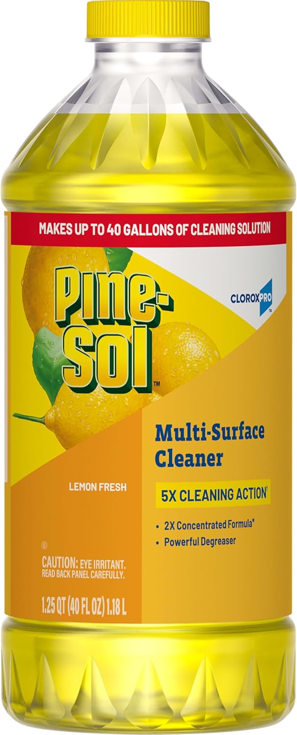 CloroxPro Pine-Sol Multi-Surface Cleaner, All Purpose Cleaner, Lemon Fresh, 40 Fluid Ounces (Package May Vary)