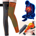 Tourmaline Acupressure Selfheating Knee Sleeve, Tourmaline Acupressure Self-Heating Shaping Knee Sleeve, Tourmaline Acupressure Knee Sleeve (Orange-Mugwort,L)