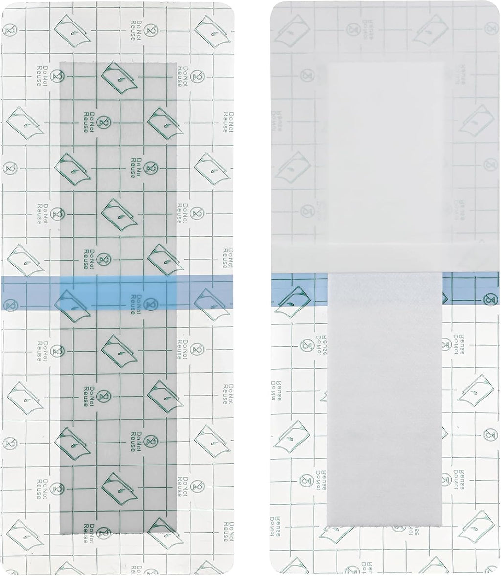 Waterproof Bandages for Knee Replacement Shower Cover Post Surgical Recovery Shower Protector First Aid Wound Adhesive Island Dressing Incisions 4 X 10 Inch Pack 0f 25