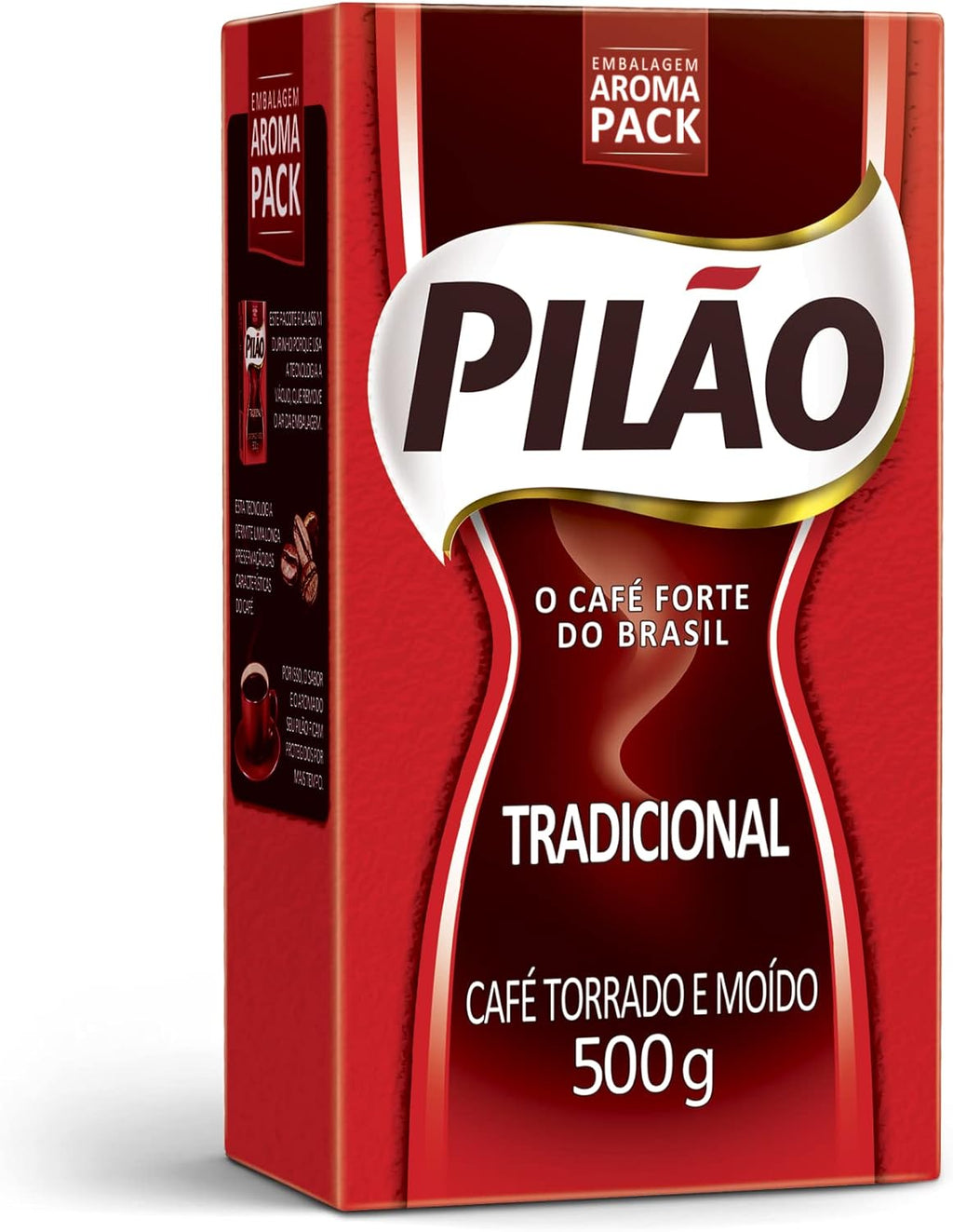 Pilao Roasted & Ground Coffee, Café Pilão Torrado E Moído, 17.6 Oz, 500 g