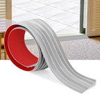 Rubber Door Threshold Ramp Self-Adhesive Rubber Ramp for Door Threshold 2/5 Inch Rise for Wheelchair Scooter Doorway Floor Tile Threshold Transition Strip Reducer (Gray, 2 in Wide x 3.3Ft Long)
