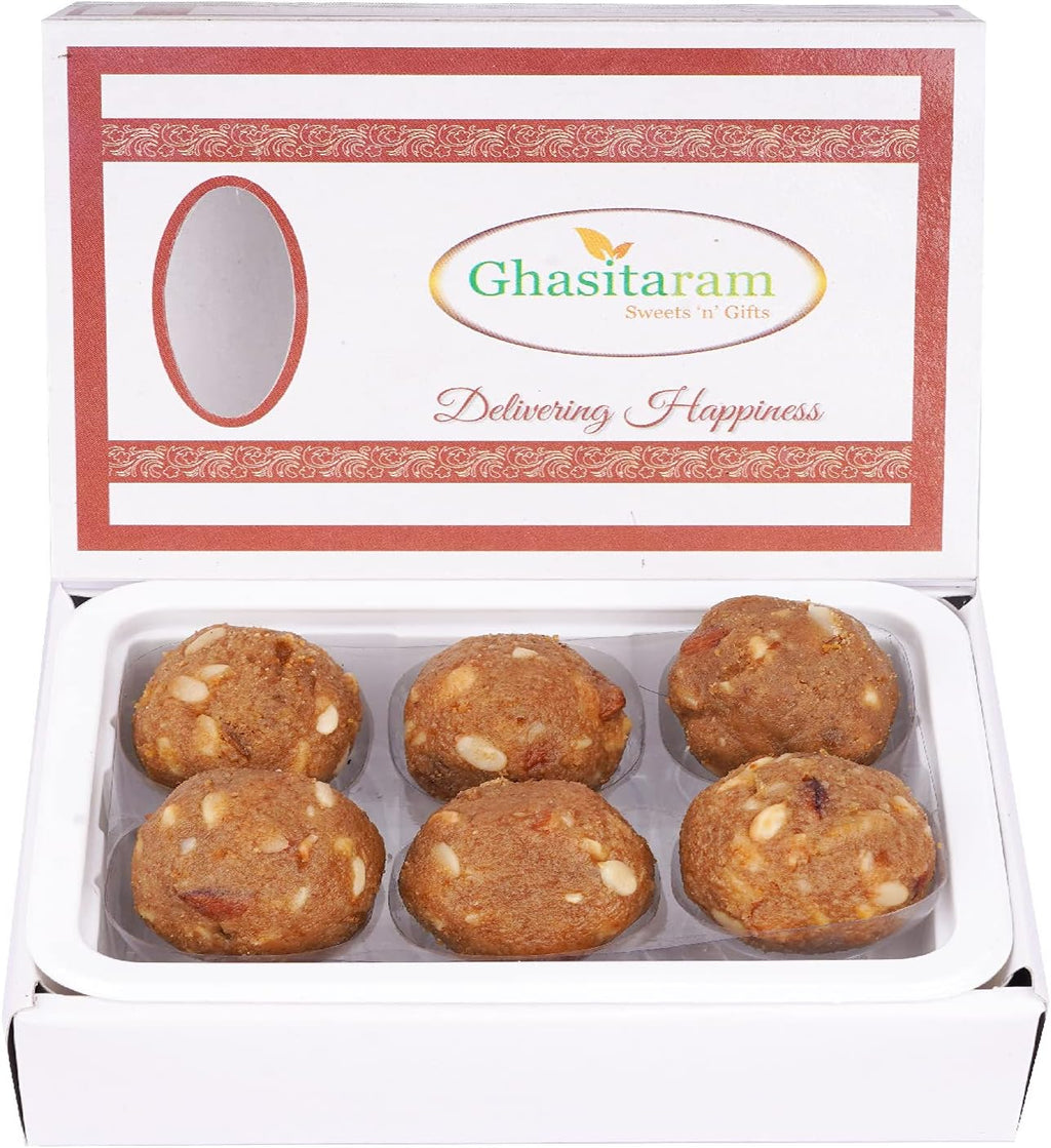 Jaiccha Ghasitaram Sweets-Dryfruit Mawa Laddoo 6 pcs |Gift for Diwali,Holi,Rakhi,Valentine,Christmas,Birthday,Anniversary,Her,Him|