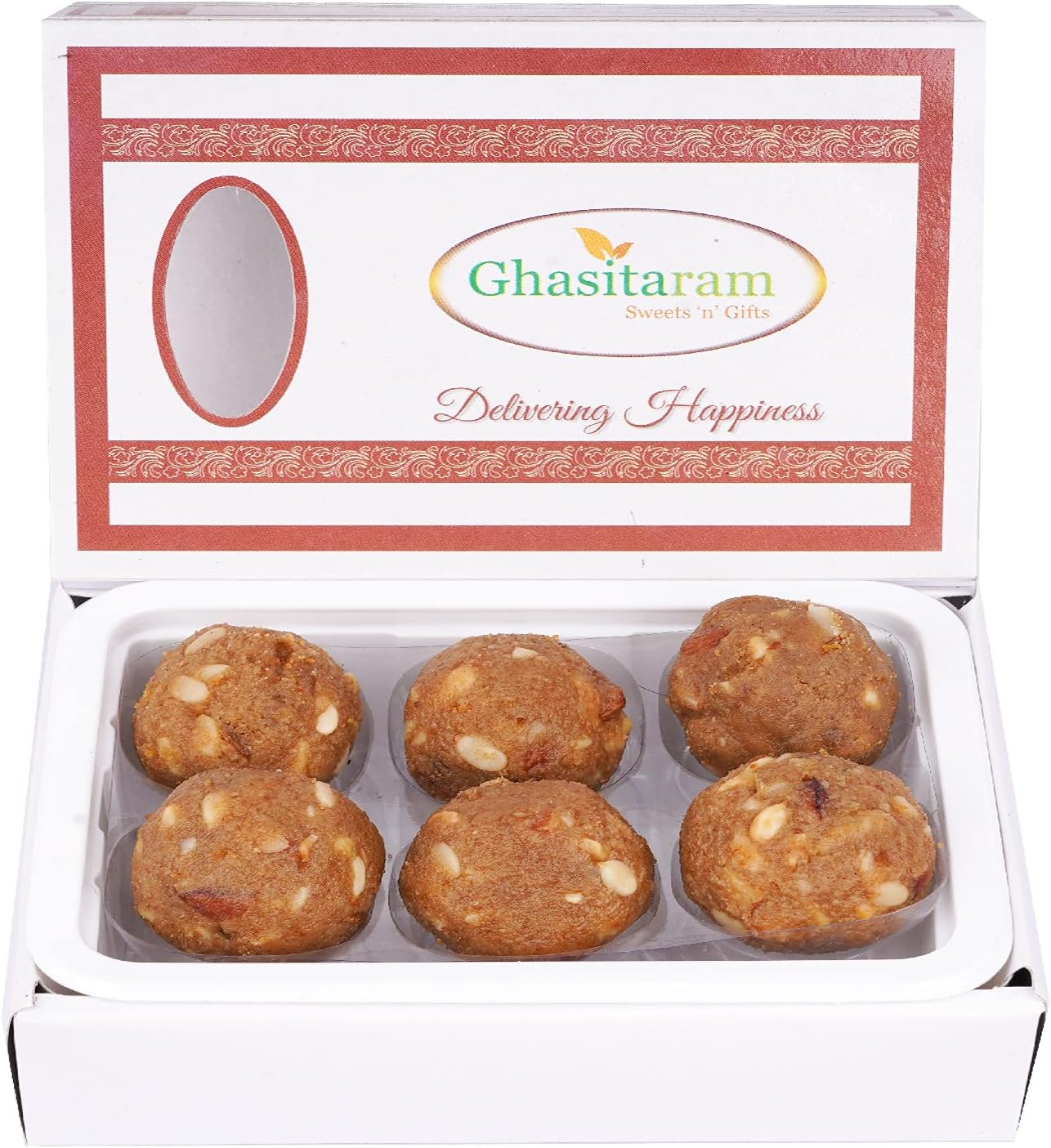Jaiccha Ghasitaram Sweets-Dryfruit Mawa Laddoo 6 pcs |Gift for Diwali,Holi,Rakhi,Valentine,Christmas,Birthday,Anniversary,Her,Him|