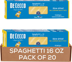 De Cecco Spaghetti No. 12 Pasta, 16 Oz (Pack of 20), Authentic, Slow Dried, Made with Durum Wheat, Versatile Pasta for Sauces & Recipes, Made in Italy