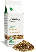 Organic Sicilian Seasoning by Journey Spice Co. | Salt-Free, Sugar-Free, Non-GMO | Natural Mediterranean Italian Spice Herb Blend for Pasta, Veggies, Meat, Salad, and More. | 2.67 oz. | Resealable/Reusable Cap