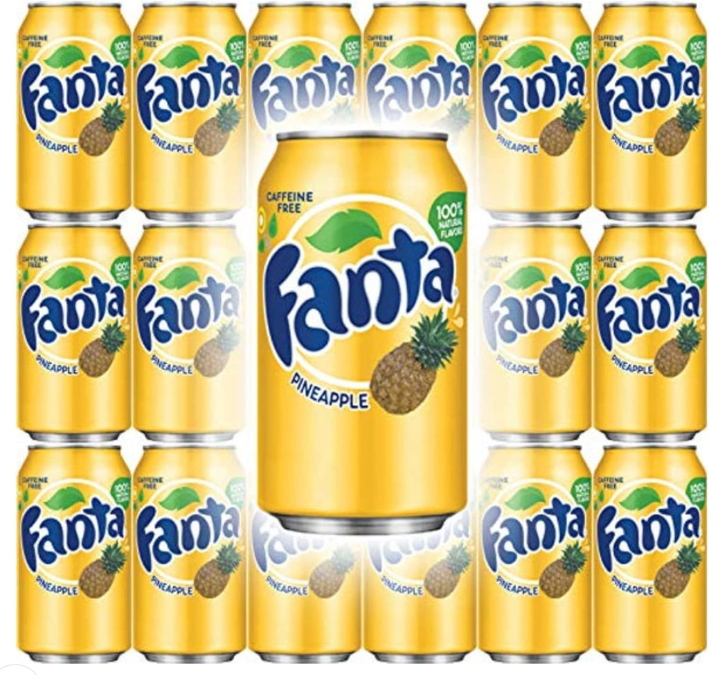 Fanta Pineapple Soda, 12 Fl Oz Cans (Pack of 18, Total of 216 Fl Oz)
