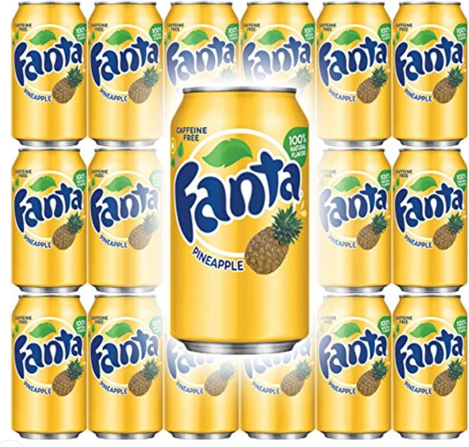 Fanta Pineapple Soda, 12 Fl Oz Cans (Pack of 18, Total of 216 Fl Oz)