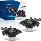 Detroit Axle - Front 2pc Steering Knuckles for Lexus RX330 RX350 RX400h Toyota Highlander, 2 Steering Knuckles & Wheel Hub Bearings Replacement