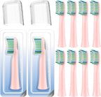 10 Pack Toothbrush Replacement Heads Compatible with Rtauys M5 Sonic Electric Toothbrush (Pink, 10 Count(Pack of 1))