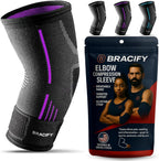 Elbow Brace for Tendonitis and Tennis Elbow for Women & Men, Arm Compression Sleeve for Arthritis, Workouts, Weightlifting, Reduce Joint Pain During Fitness Activity (Large)