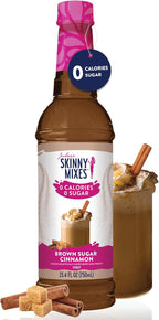 Jordan's Skinny Mixes Syrups Sugar Free Coffee Syrup, Brown Sugar Cinnamon Flavor Drink Mix, Zero Calorie Flavoring for Latte, Protein Shake, Food and More, Gluten Free, Keto Friendly, 25.4 Fl Oz, 1 Pack