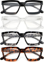 Eyekepper 4 Pack Reading Glasses Women Oversize Frame Ladies Readers +1.00
