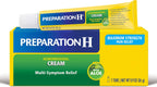 Preparation H Hemorrhoid Symptom Treatment Cream (0.9 Ounce Tube), Maximum Strength Multi-Symptom Pain Relief with Aloe