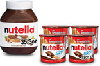 Nutella and Nutella & GO! Bundle, Hazelnut Spread with Cocoa Jar and Snack Packs with Breadsticks, 35.3 oz Jar and 4-Pack