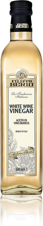 Filippo Berio White Wine Vinegar 500ml - Pack of 6