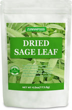 Dried Sage Leaves - 4oz (113g) | 100% Natural Culinary Herb | Culinary Grade, Non-GMO, Resealable Bag