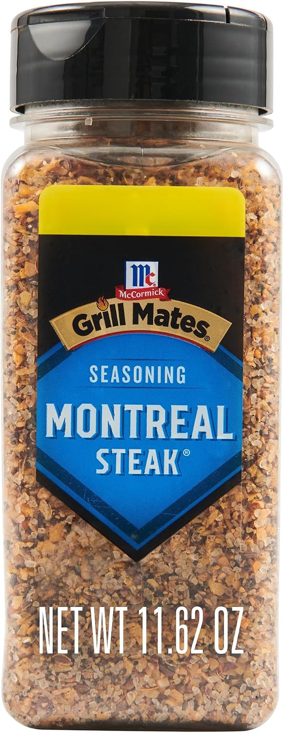 McCormick Grill Mates Seasoning, Montreal Steak, No MSG Added, Gluten Free, No Artificial Flavors, For Transforming Everyday Cuts of Meat and Vegetables into a Grilling Masterpiece, 11.62 oz