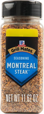 McCormick Grill Mates Seasoning, Montreal Steak, No MSG Added, Gluten Free, No Artificial Flavors, For Transforming Everyday Cuts of Meat and Vegetables into a Grilling Masterpiece, 11.62 oz