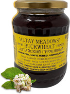 Altay Raw Buckwheat Honey - 100% Pure, Unfiltered, Unpasteurized, Ethically Sourced - Glass Jar, 454g / 16oz