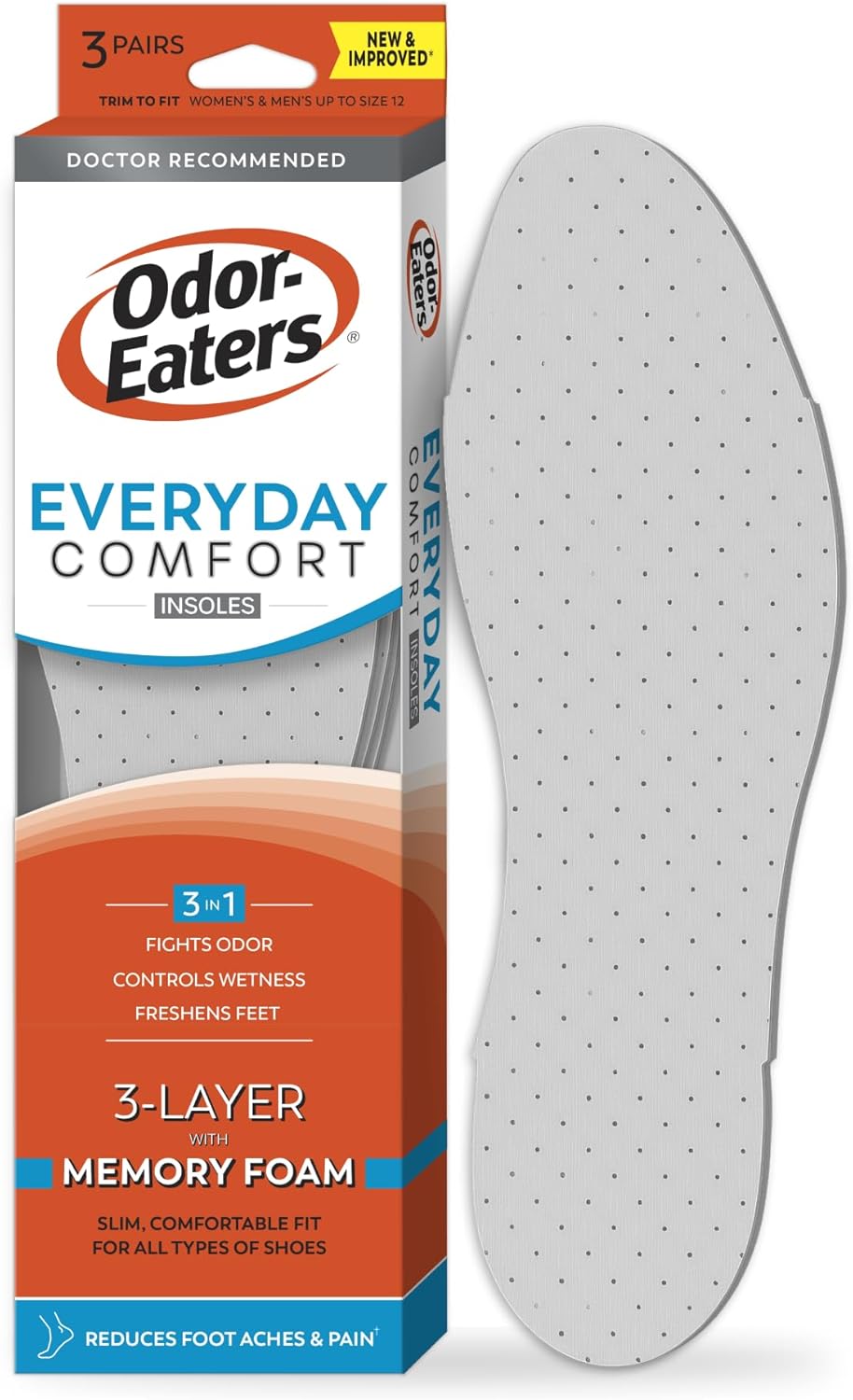Odor-Eaters Everyday Comfort Insoles 3 ct.