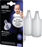 Braun ThermoScan Lens Filters for Ear Thermometer, Baby Thermometer Ear Covers, Disposable Probe Covers, Clear, 40 Count