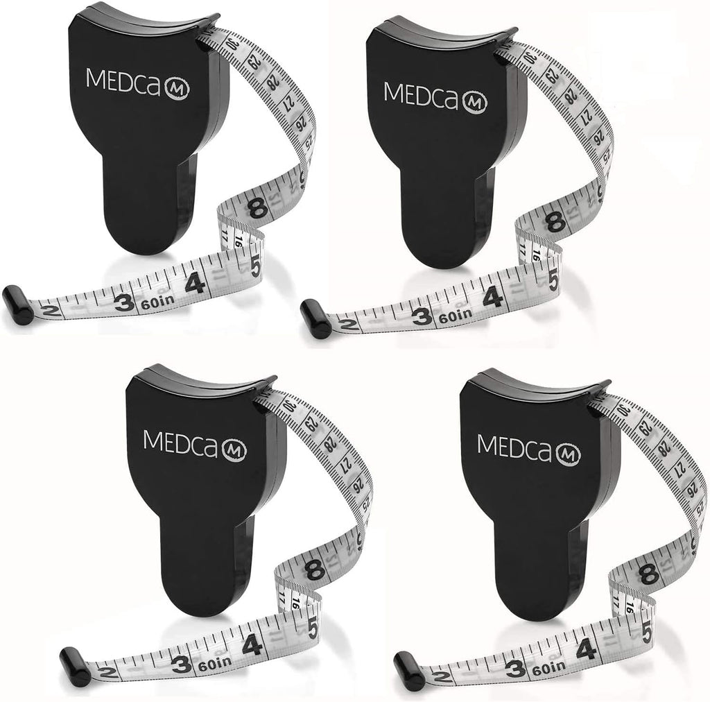 Body Tape Measure - (4 Pack) Measuring Tapes for Body and Fat Weight Monitors, (Inches & Cm) Retractable Ruler for Accurate Fat Calculator Helps Calculate Athletic Fitness Measurements
