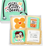 Get Well Soon Gift Cookies Basket Box 4 PACK For Kids and Adults After Surgery Care Package Feel Better Sick | Nut Free | Kosher