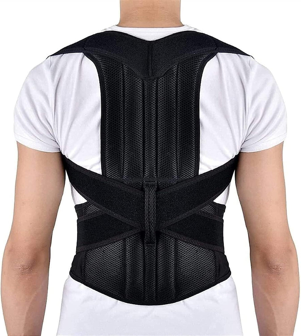 Adjustable Clavicle Posture Corrector Straightener Band Correction Lumbar Shoulder Back Brace Support Belt Effectively Relieve Neck(Medium)
