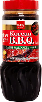 Wang Galbi Marinade - Korean BBQ Sauce for Beef Short Ribs, Sweet & Smoky Kalbi Marinade, Authentic Korean Rib Sauce, Made in Korea, No MSG - 16.93 oz Bottle
