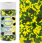 Mystic Sprinkles Graduation Day Sprinkles Mixes (Graduation Day! Green & Yellow Sprinkle Mix 3.8oz)