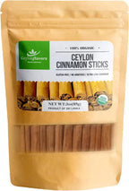 CeylonFlavor Fresh and Pure Premium Organic Natural Cinnamon Sticks Harvested from a USDA Certified Organic Farm in Sri Lanka (3 oz) Ceylon's Finest Handpicked