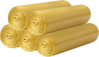 5 Rolls Small Trash Bags - 100 Counts Durable 4 Gallon Small Garbage Bags for home office kitchen Bathroom Bedroom Trash Can liners（Golden）