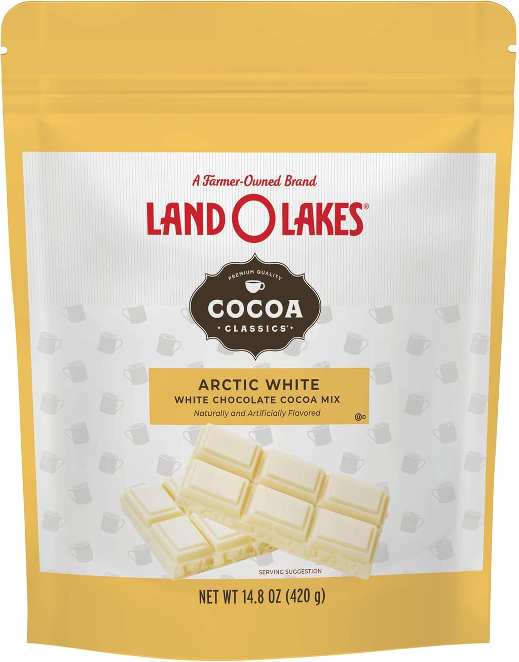 Land O Lakes Cocoa Classics Arctic White Cocoa Mix Pouch, 14.8 Ounce (Pack of 1)
