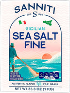 Sanniti Sicilian Sea Salt, 2.2 Lbs (1kg) | Product of Italy | Authentic Flavor (Pack of 1, Fine Salt)