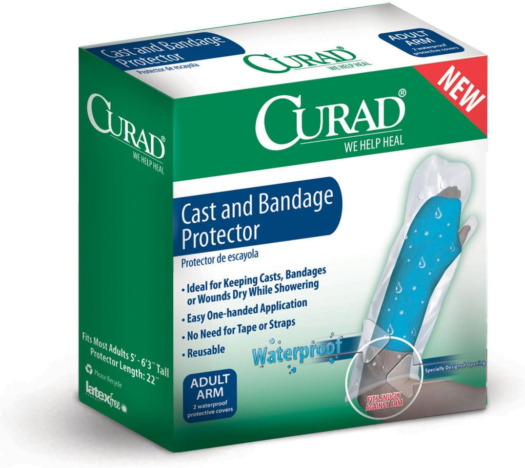 Curad Cast and Bandage Protector, Adult Arm, Waterproof, 2 Count
