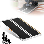 Wheelchair Ramp 4FT, gardhom 800 Lbs Aluminum Portable Folding Handicap Ramp Wheel Chair Ramp for Home Steps Threshold Doorways Stairs Curbs Scooter