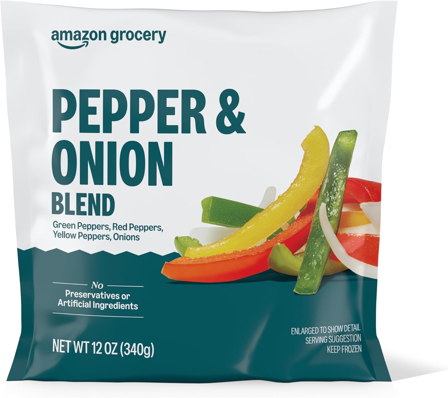 Amazon Grocery, Pepper & Onion Blend, 12 Oz, Frozen