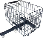 Foldable Rear Basket for Mobility Scooter, Heavy Duty Metal Portable Basket with Handle -Compatible with 1"x1" Hitch Receivers (Scooters & Power Chairs)