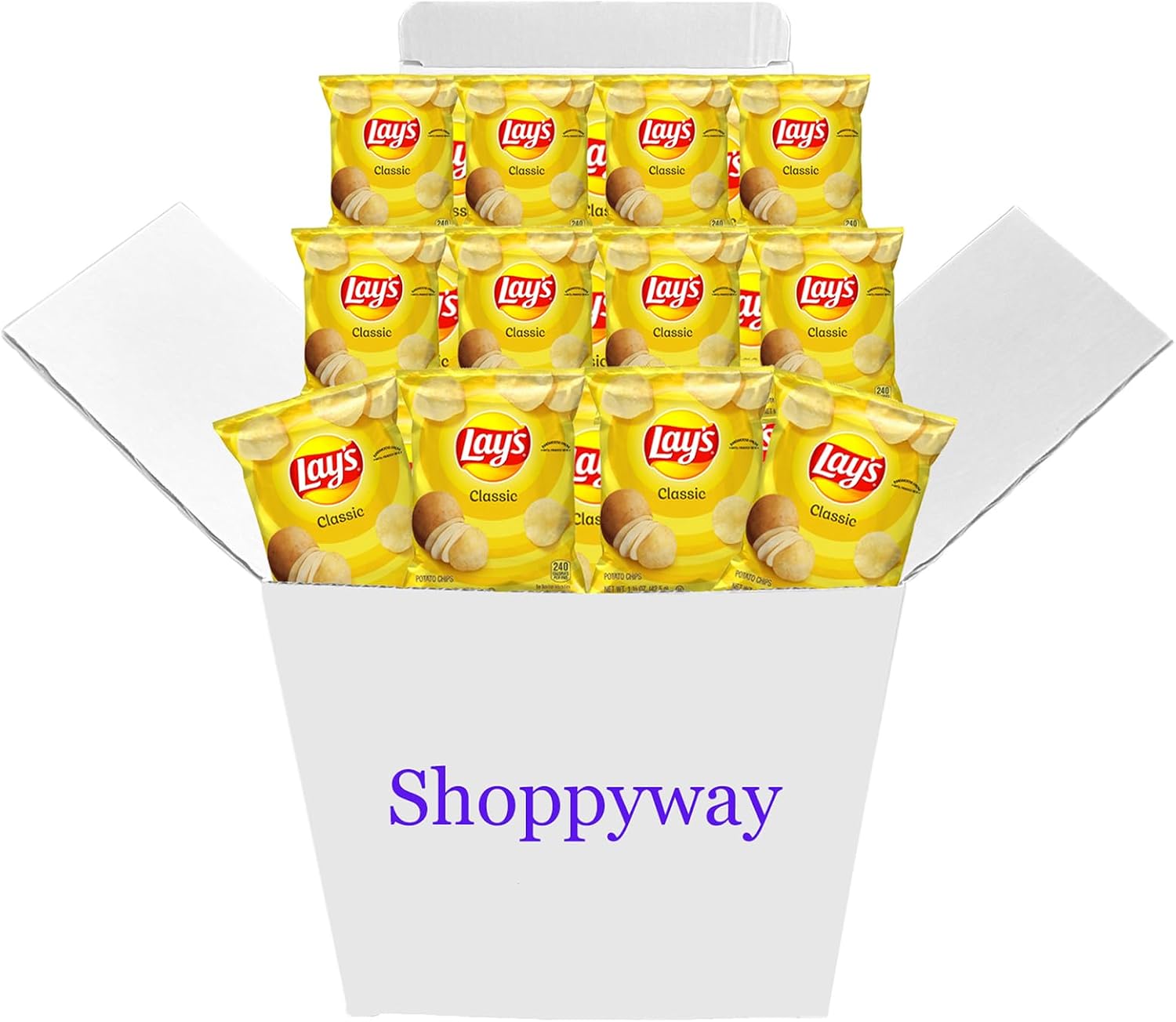 Lay's Classic Potato Chips, 1.5 Oz Bag, Value Pack of 12, Bundled By Shoppyway