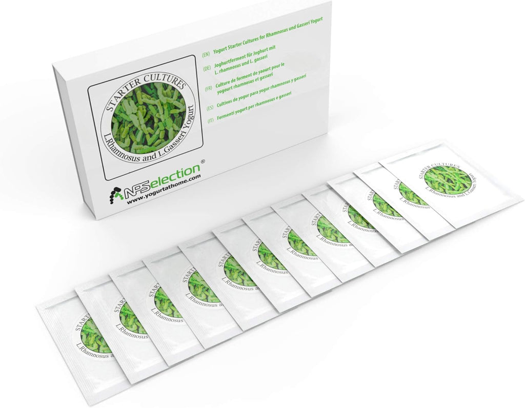 Yogurt Starter Cultures - Pack of 12 Freeze-Dried Sachets for Lactobacillus Rhamnosus and L.Gasseri Yogurt (12 sachets Pack)