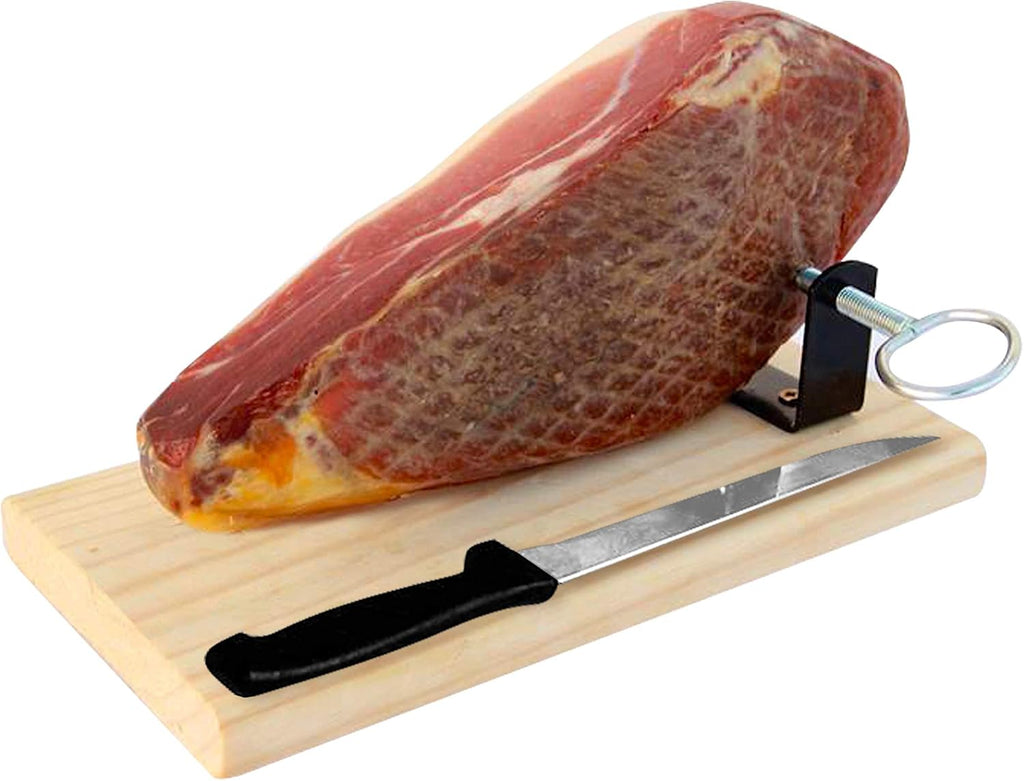 Serrano Ham Boneless & Ham Stand - Spanish Jamon Serrano Ideal for Tapas Approx. 1 Kg or 2.2 lb Jamonprive - GMO Free and Gluten Free